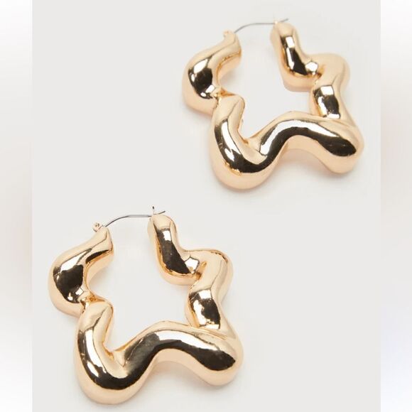 Geo hoop earrings M138 - Picture 3 of 8